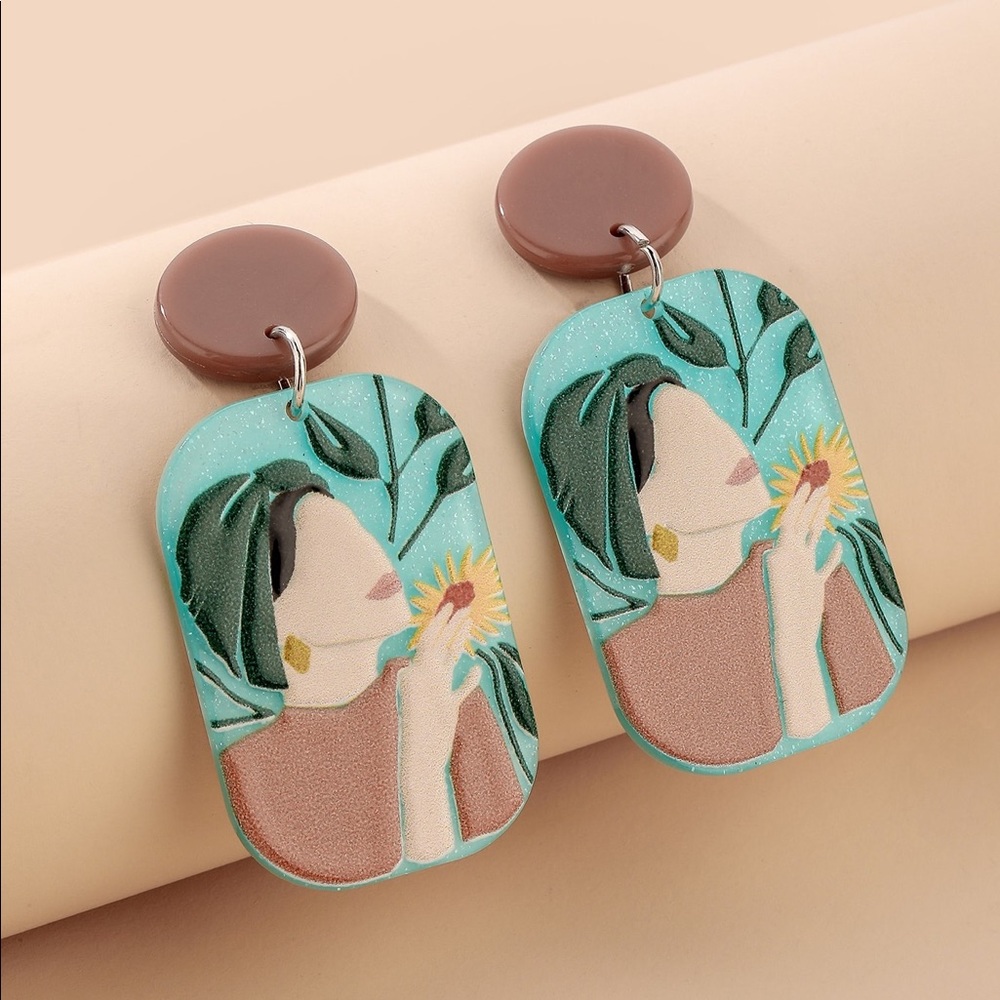 Women Rule - Sunflower Acrylic Earrings 🌻